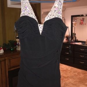 tight black night dress